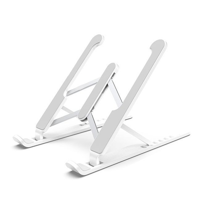Universal Adjustable Portable Laptop Stand - White |  Lightweight Foldable Laptop Holder
