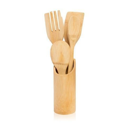 Generic Bamboo Kitchen Cooking Set 5 in 1 Bamboo Sets - Brown