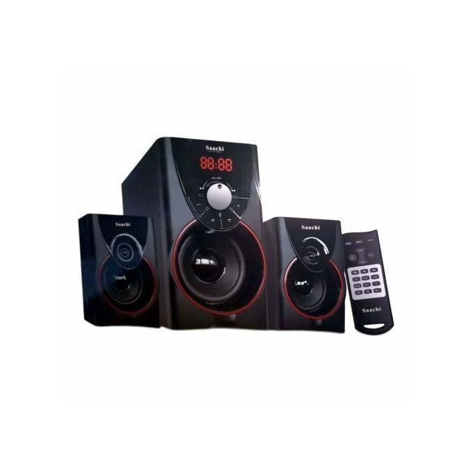 Saachi 2.1 Bluetooth Speaker Sub Woofer System With FM, USB, SD-Black,Red