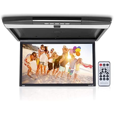 14″ Flip Down With Built-In DVD Player-Tan 16:9 Widescreen – Beige