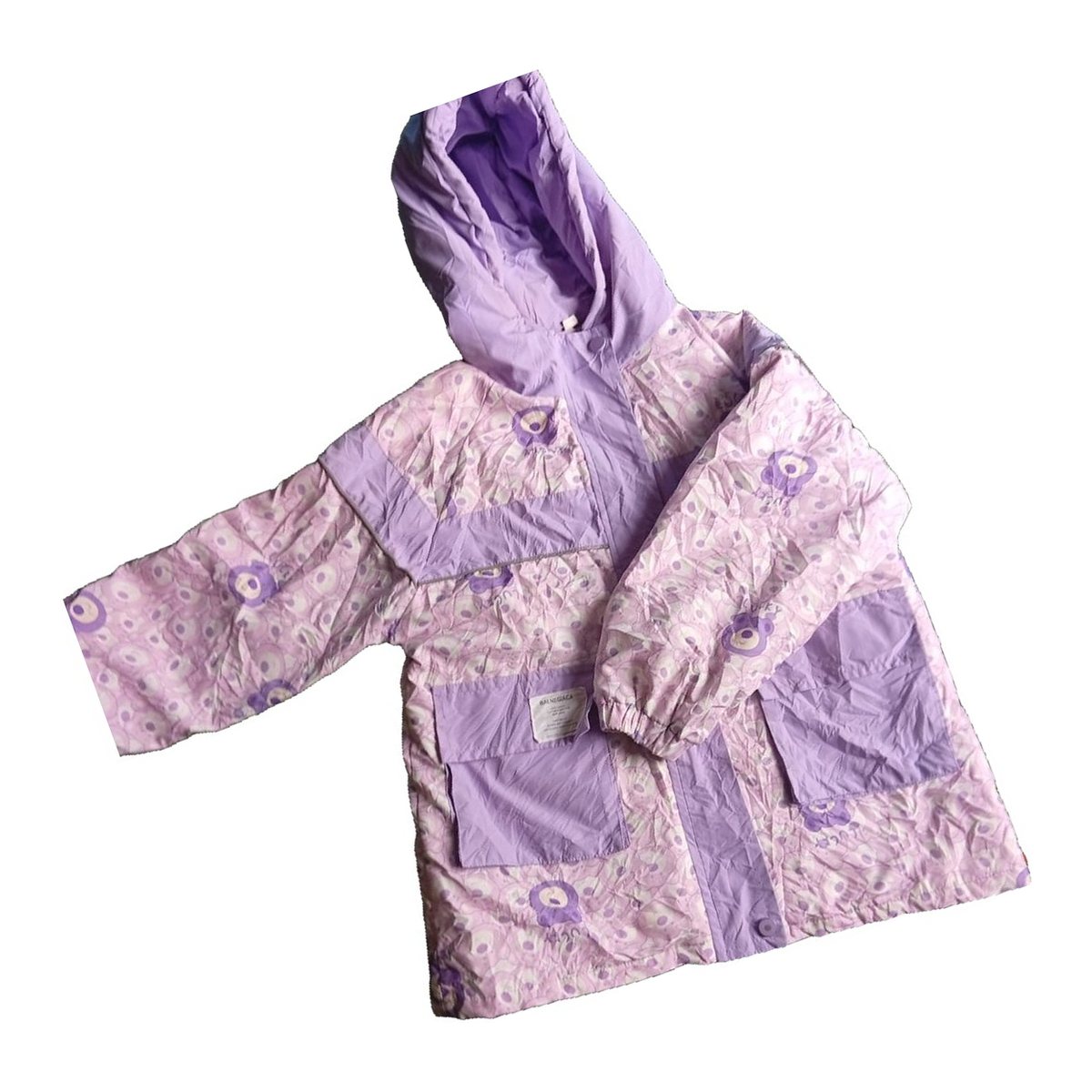 Girls' Lilac Hooded Padded Winter Jacket