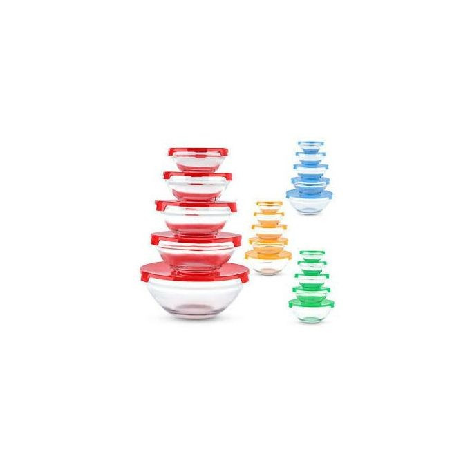 Generic 5PCS Glass Bowl Set Serving Dishes - Color may vary