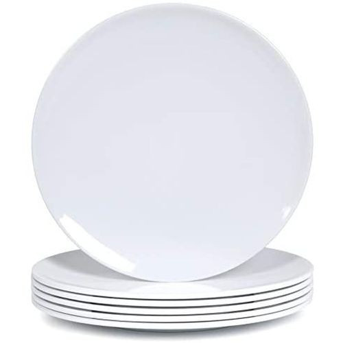 Generic Melamine Dinner Plates 6pc - White