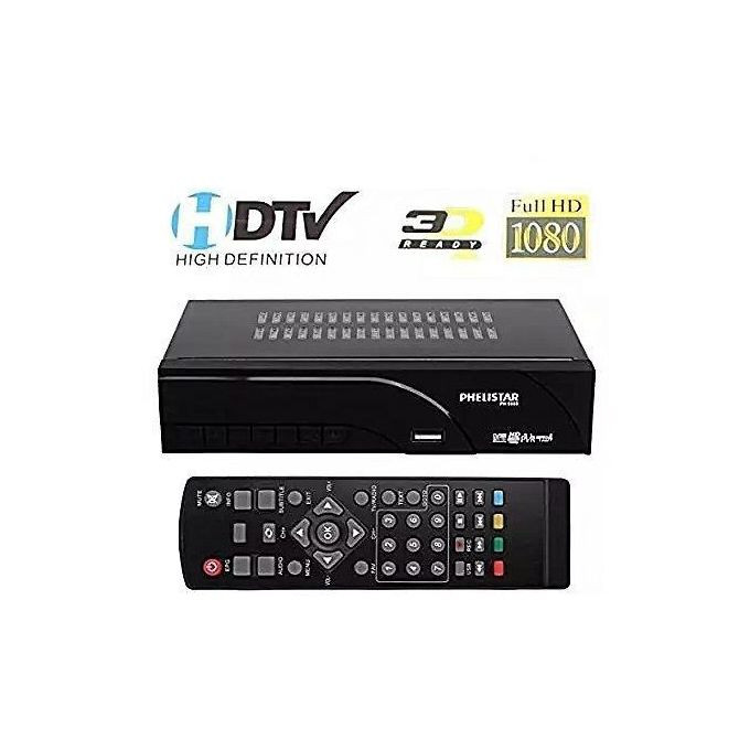 Phelistar 1080p Full HD Free to Air Digital Decorder - Black