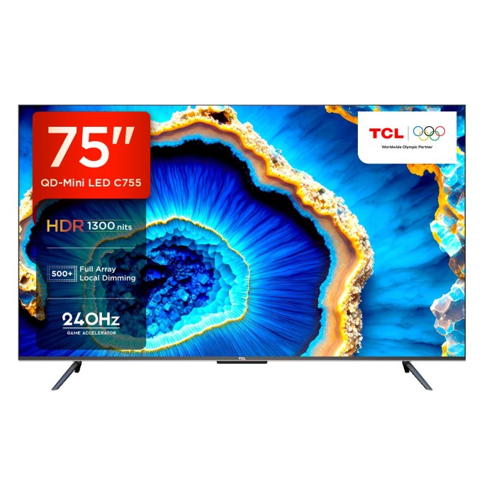 TCL 75 inches 4K Ultra HD Smart QD-Mini LED Google TV | 75C755