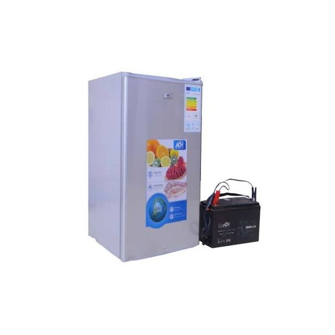 ADH 90Litres Solar Single Door Refrigerator - Silver