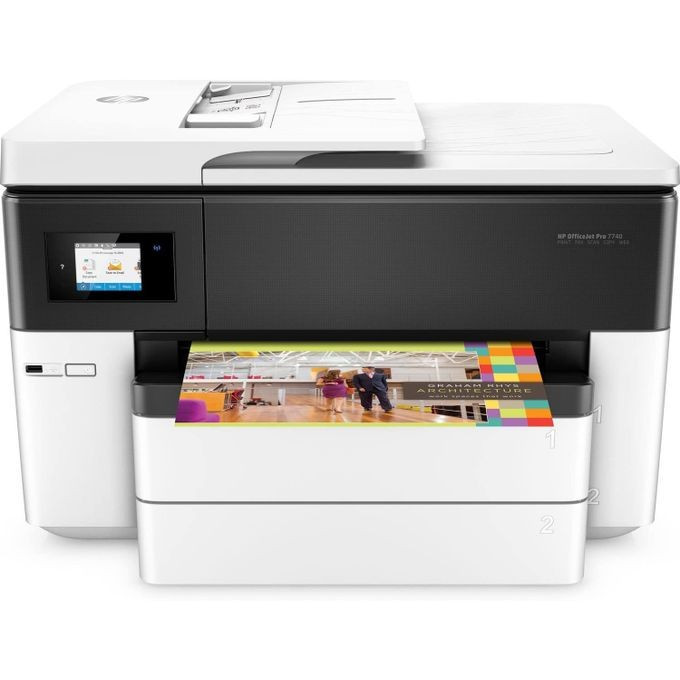 Hp OfficeJet Pro 7740 Wireless Color Printer HP Printers Colored printer - Black