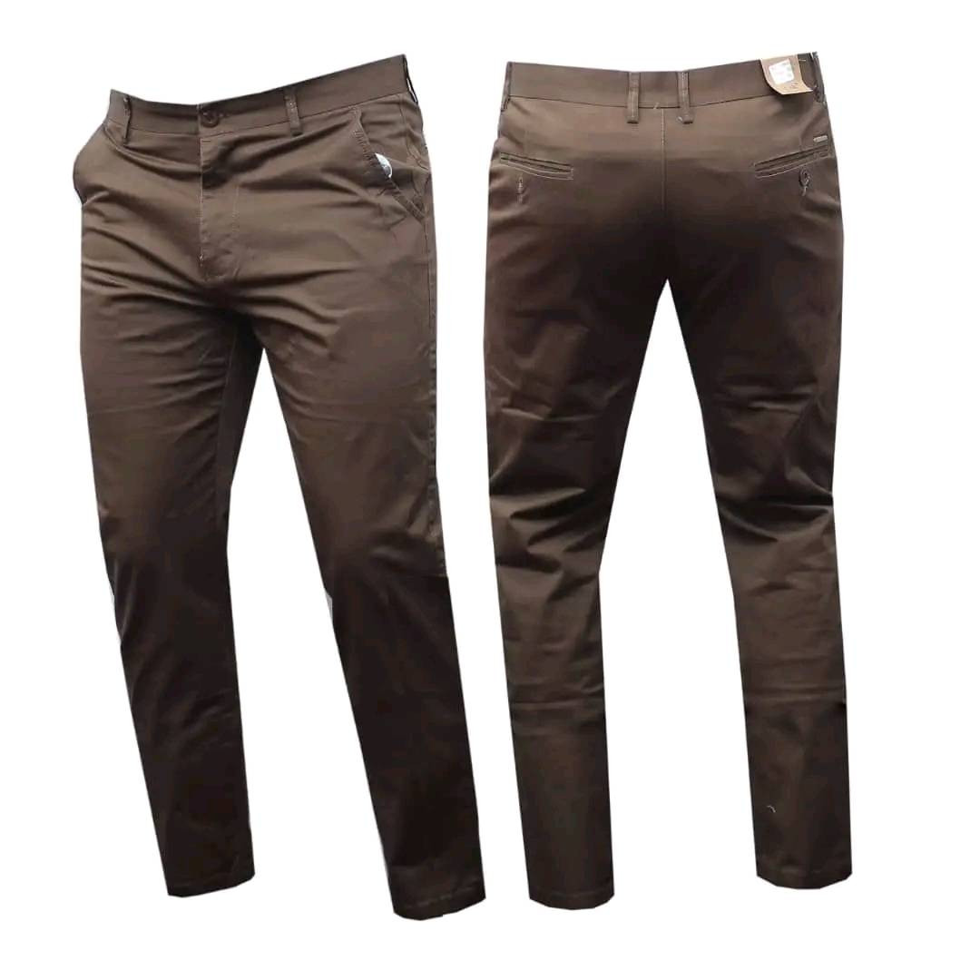 Men Stretch Pants Khaki Trousers Non Stretching Men Trousers