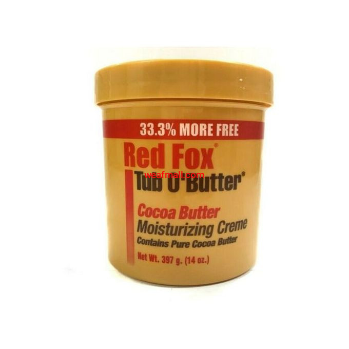 Red Fox Cocoa Butter Moisturizing Body Cream 397ml | Red Fox Tub O Butter Cocoa Cream | Cocoa Butter Skin Moisturizing Cream 397ml