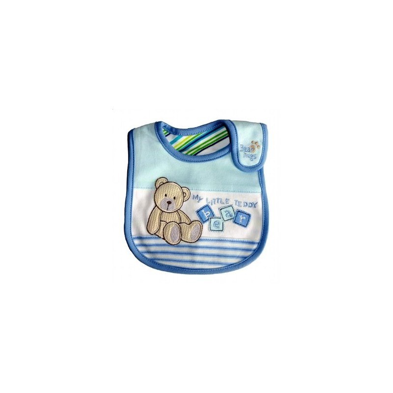 my little teddy bear bib blue