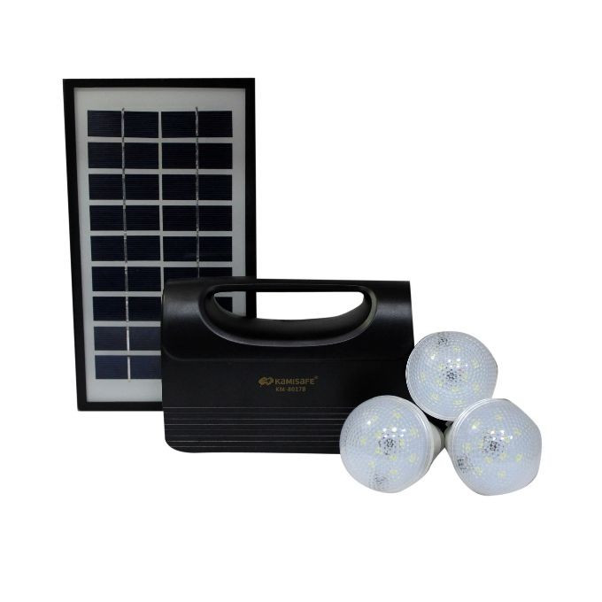 Kamisafe Solar Home Lighting System With Phone Charging - KM-8017B  | Portable Solar