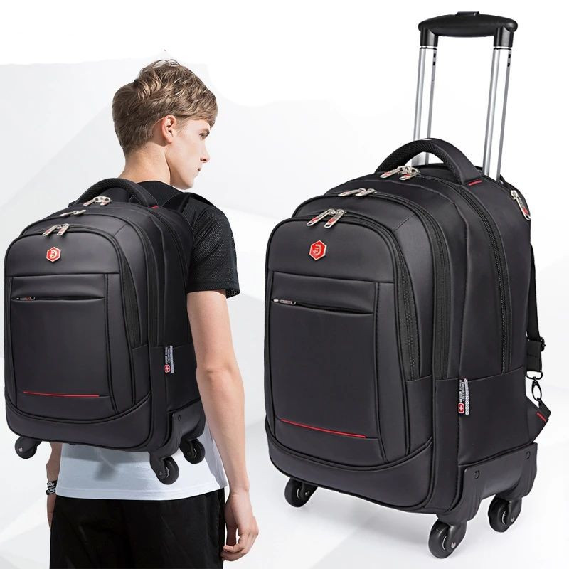 Trolley Laptop Bag Backpacks - Black