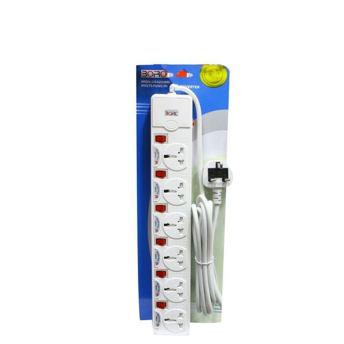 Borl 6 Ways Borl Extension Cable White