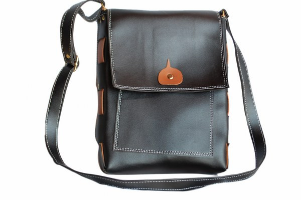 Sleek Hard Body Men's Crossbody Bag Men Bags - Black