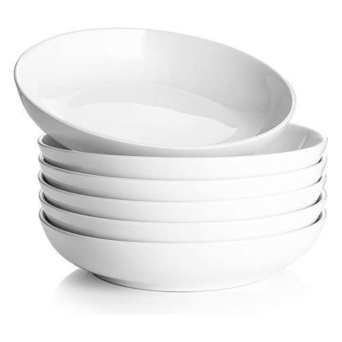 No Brand 6 Pieces Of Deep Soup Plates Bowls, White.