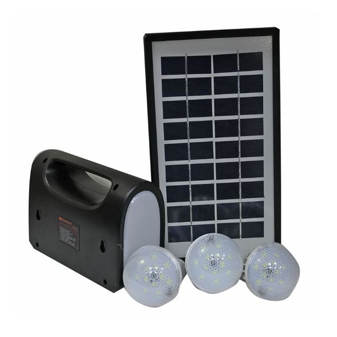 Kamisafe Solar Home Lighting System With Phone Charging - KM-8017B  | Portable Solar
