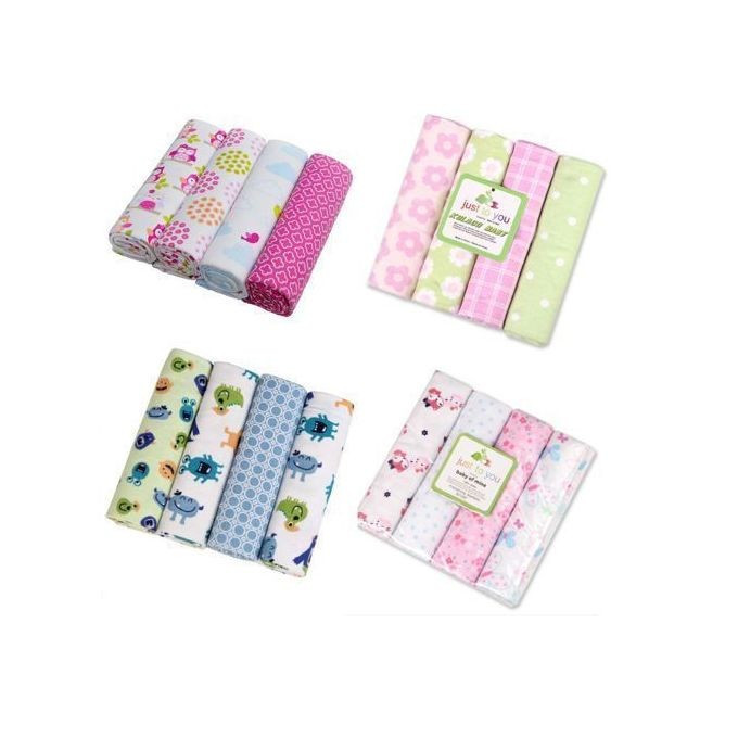 Generic 4Pcs Cotton New Born Baby Receiving BedSheets