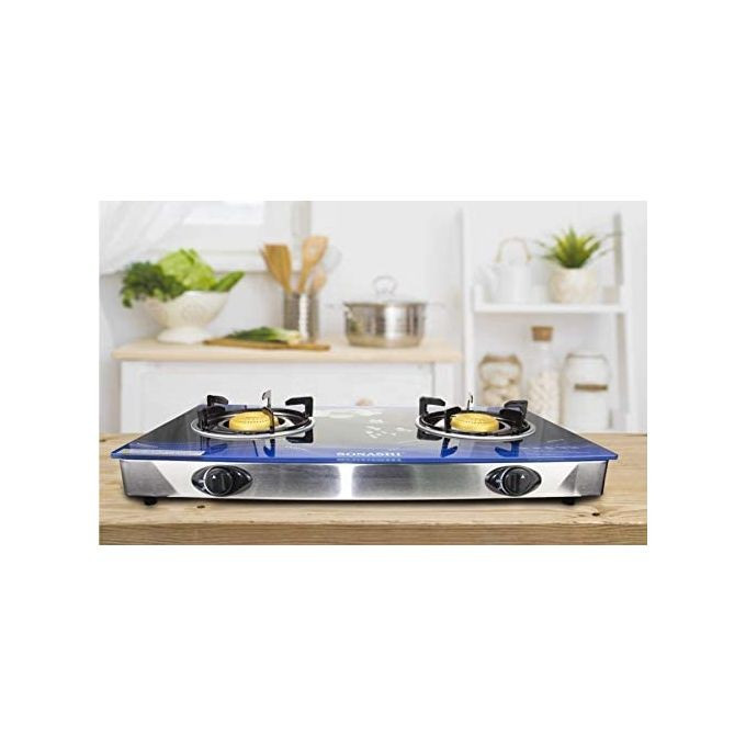 Sonashi tempered glass - Gas Stove-Double Burner-Blue