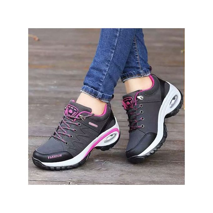 Fashion 2019 Sneakers For Ladies - Grey,Pink