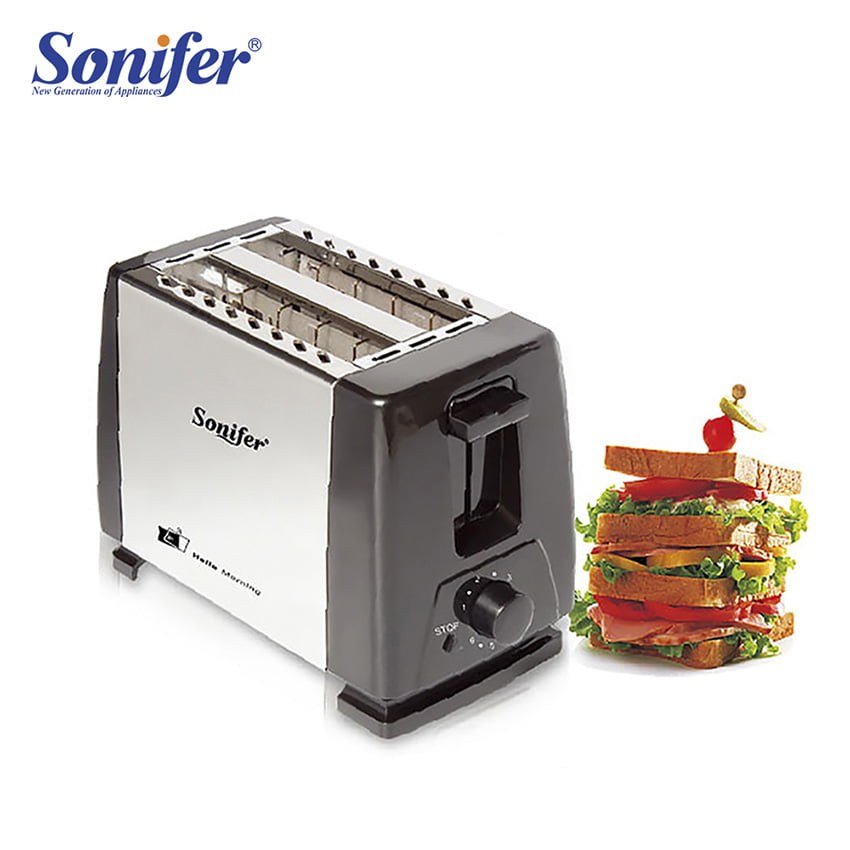 Sonifer 2 Slice Bread Toasters – Silver,Black