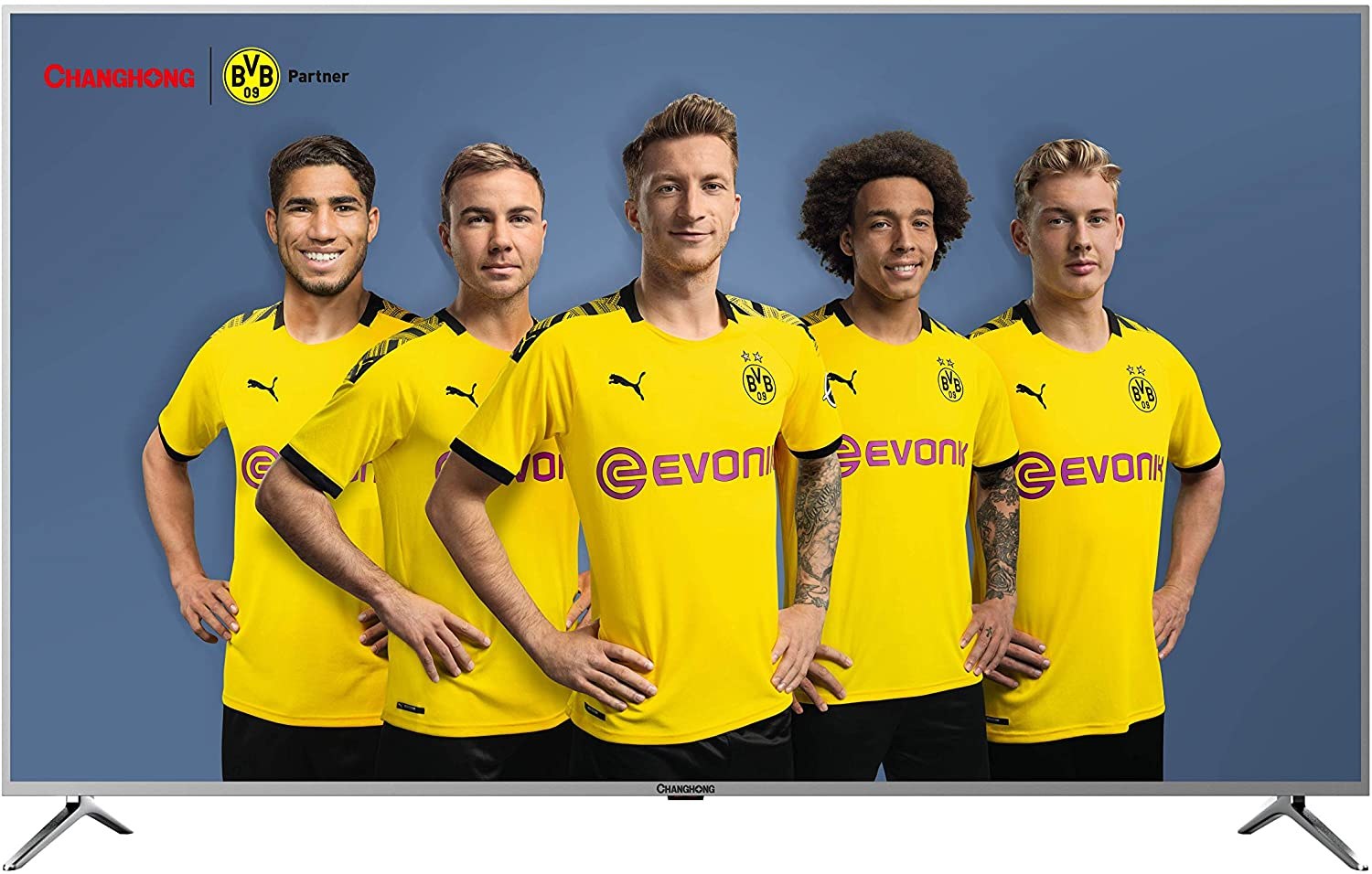 Changhong 55Inch 4k UHD Smart Andriod 9.0 TV – Silver Black