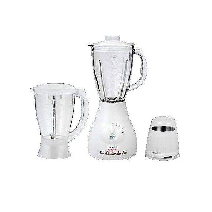 Saachi 2 Jars Blender And Grinder With Unbreakable Jar -White