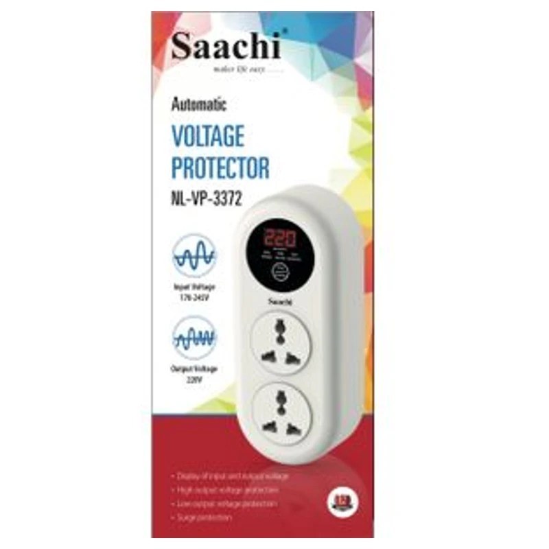 Saachi 15 Amps Voltage/Power Guard With 2-Plugs | NL-VP 3371