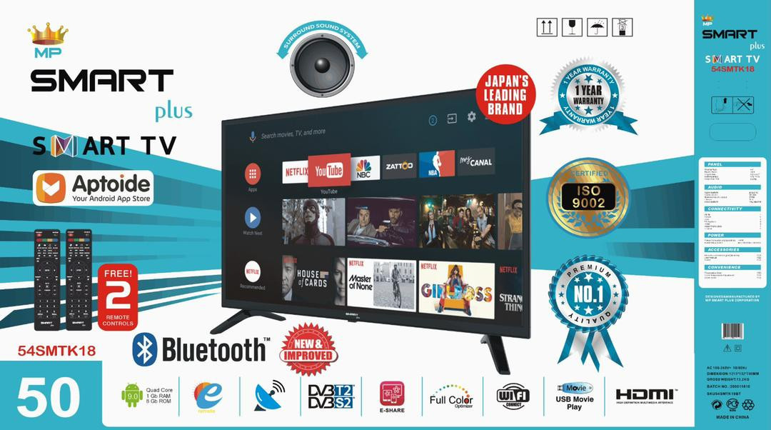 Smart Plus Android 50″ LED TV with Bluetooth Smartplus 50" Smart Digital UHD 4K Andriod Tv Smartplus Frameless Tv 50inch