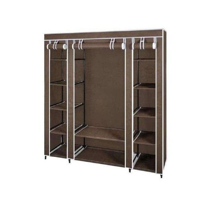 Elegant 3 Column Portable Wardrobe - Colour May Vary