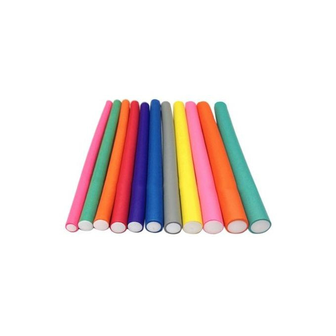 Generic 10 Soft Hair Foam Curler Roller Kit Rods Hair Rollers- Multi-colored