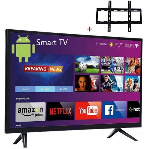 DUBYMAX 43″ Class Smart TV, YouTube, Netflix Steaming + Free Wall Mount – Black