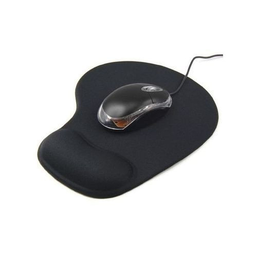 Soft Mouse Pad With Wrist Support - Black