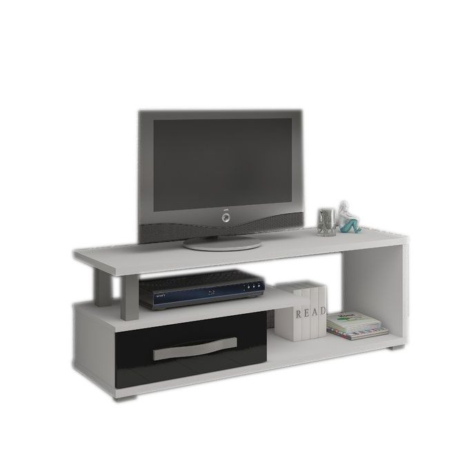 Generic TV Stand for Flat TV Sets - White