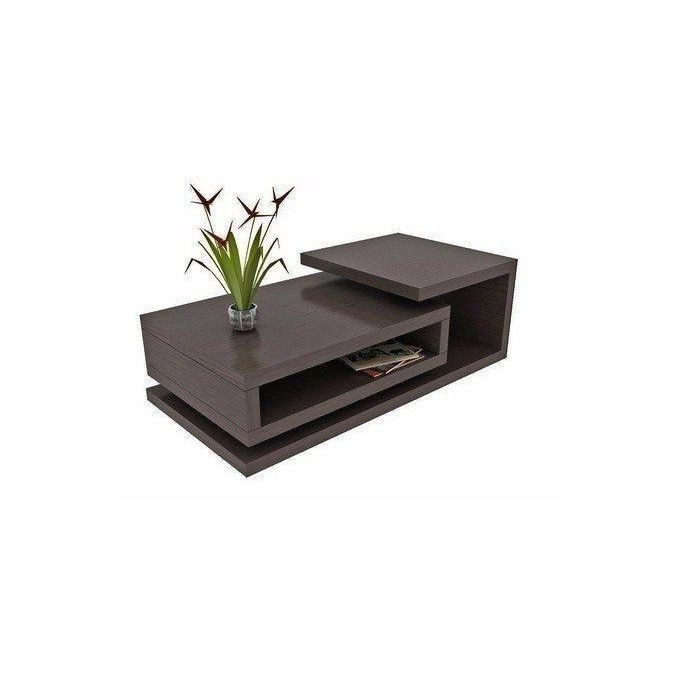 Generic Elegant Coffee Table Wooden Center Table  -- Coffee Brown and Black