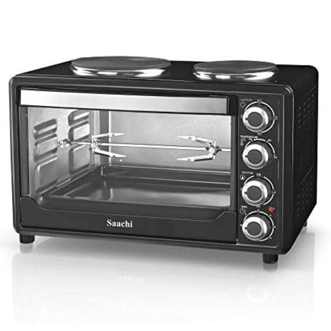 Saachi 45 Litres Saachi Electric Oven Cooker With 2 Hot Plates- Black