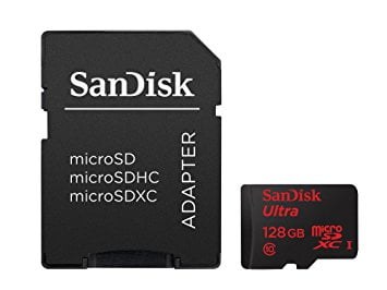 SanDisk Ultra 128GB microSDXC UHS-I Card with Adapter