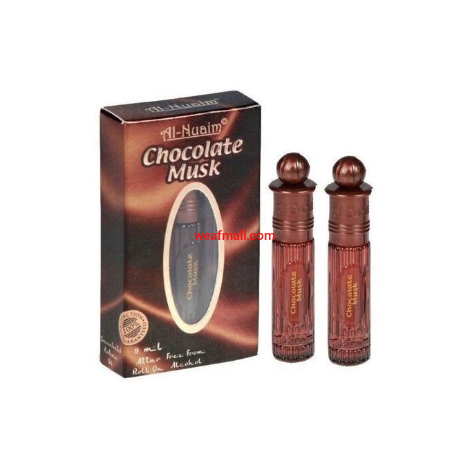 White Label Chocolate Musk Perfume For Ladies Bundle Of 2 6ml | Chocolate Musk Women Perfume Oil Chocolate Vanilla Musk Fragrance Ladies Pocket Perfume