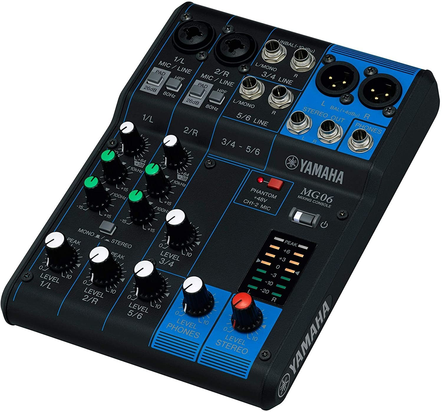 Yamaha 6-Channel Amplified Mixer - Blue