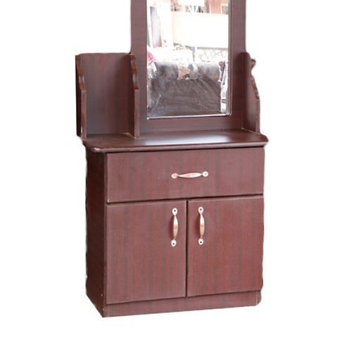 Dressing Mirror With Drawer & Cabinet 02- chocolate Brown