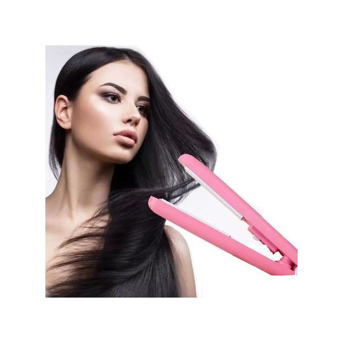 Haidi Mini Electric Hair Straightening Iron-Pink