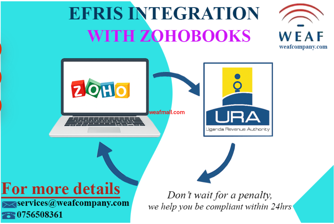 ZohoBooks EFRIS Integration by URA Made Easy – Get Compliant with Weaf Company Uganda