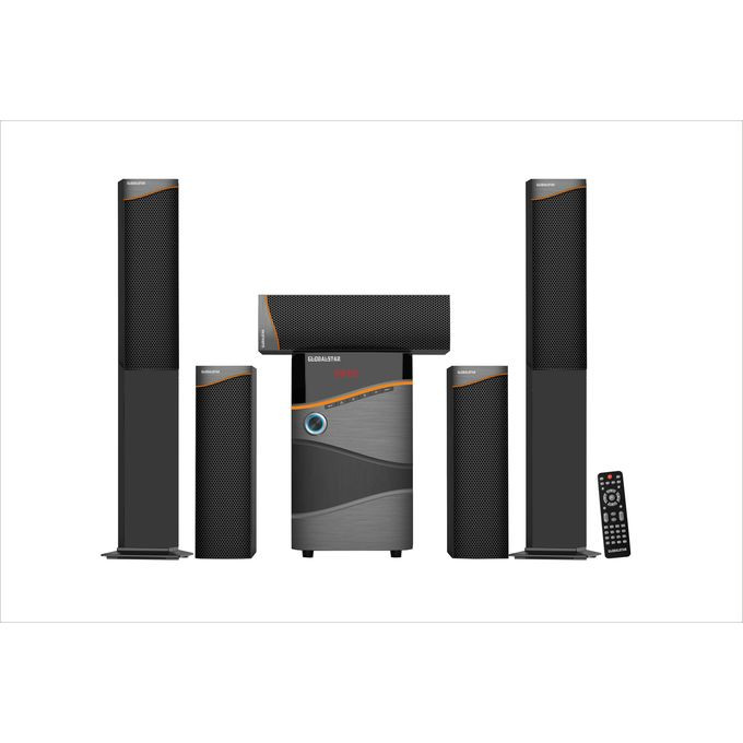 Global Star Bluetooth Home Multi-speaker System, GS-906 5.1 Globalstar Speakers - Black