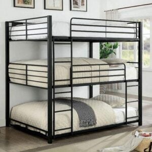Triple 3×6 Bunker Decker Bed – Black