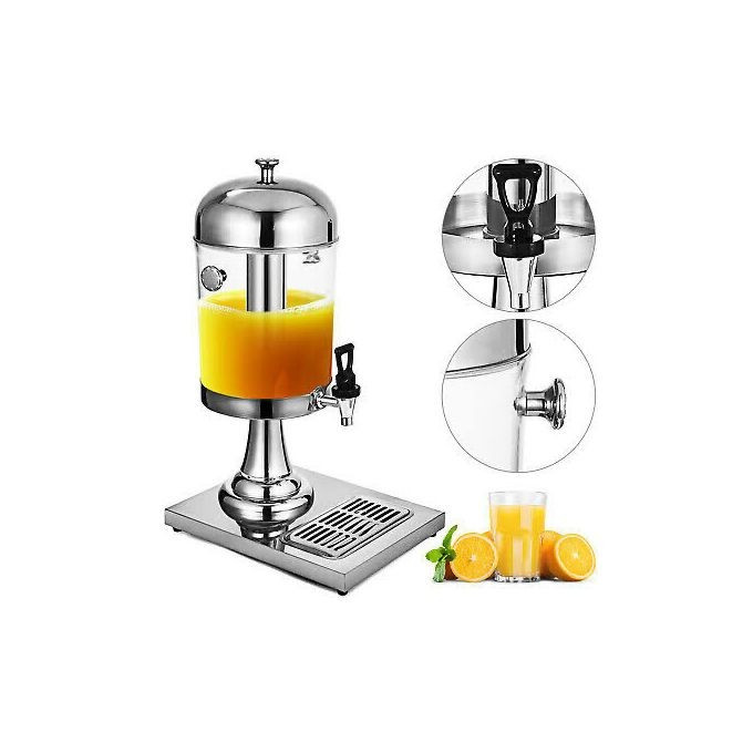 Generic 8 Liter Water Juice Dispenser Can- Silver