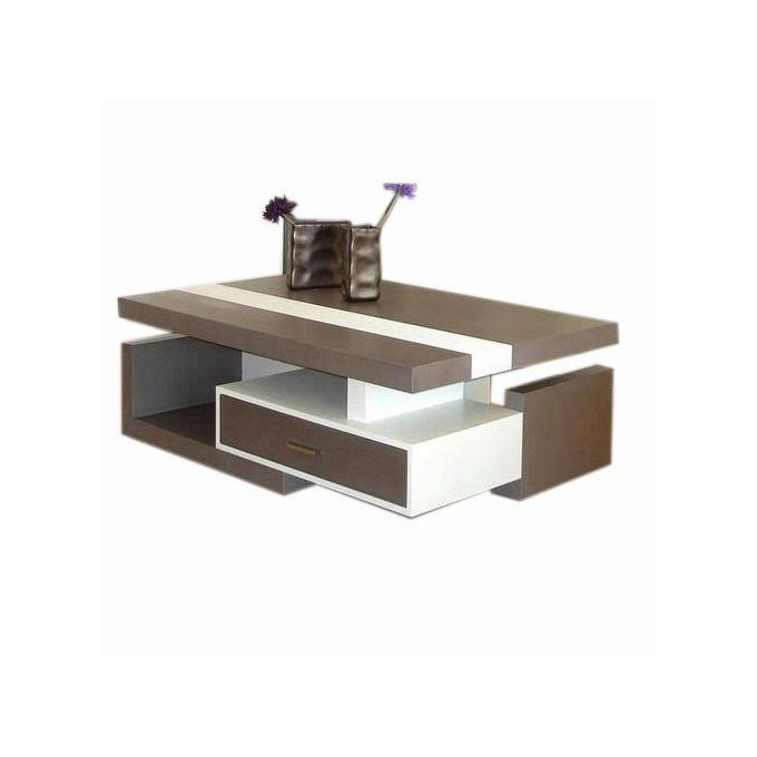 Generic Modern Centre Table For Living Room - White,Brown Grey