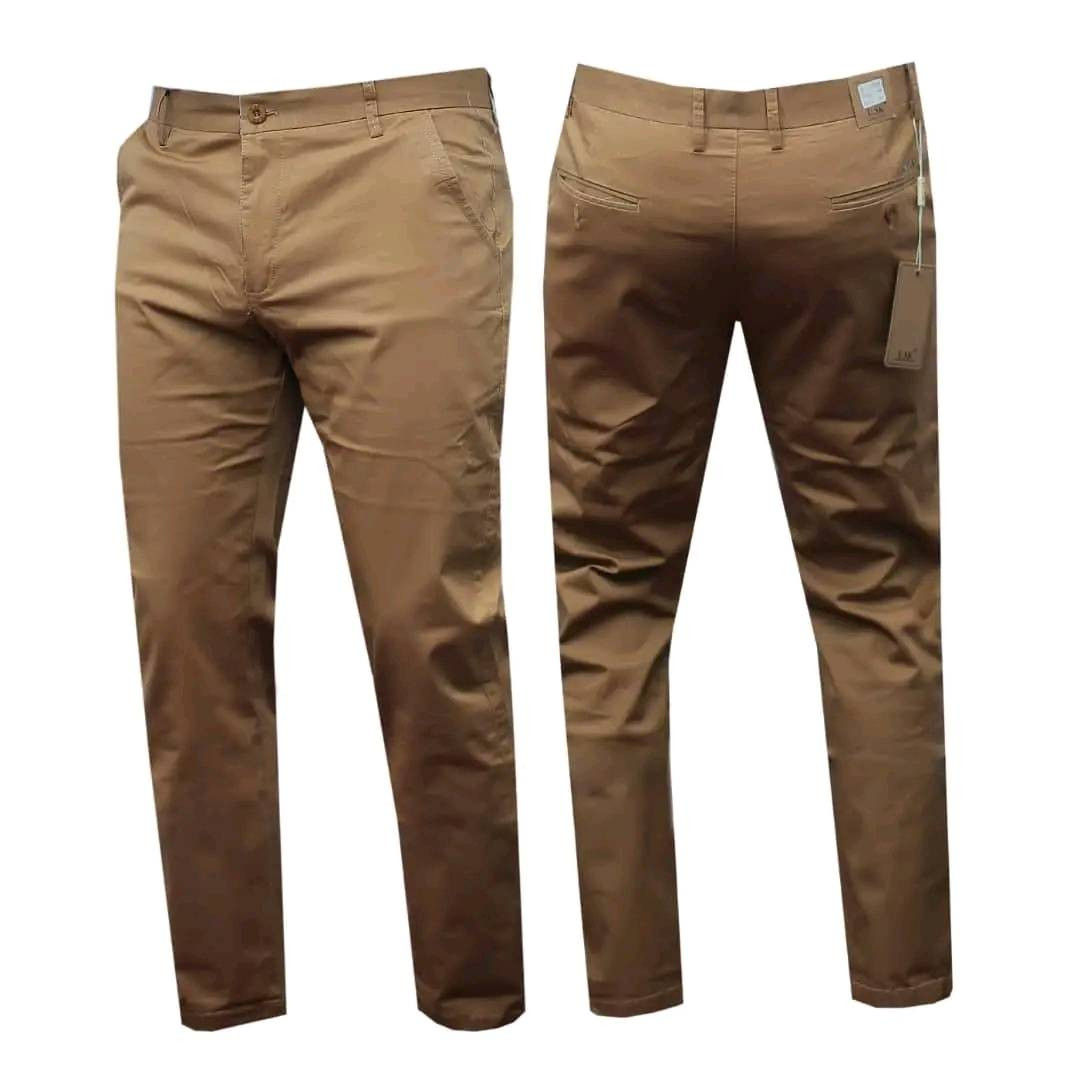 Men Stretch Pants Khaki Trousers Non Stretching Men Trousers