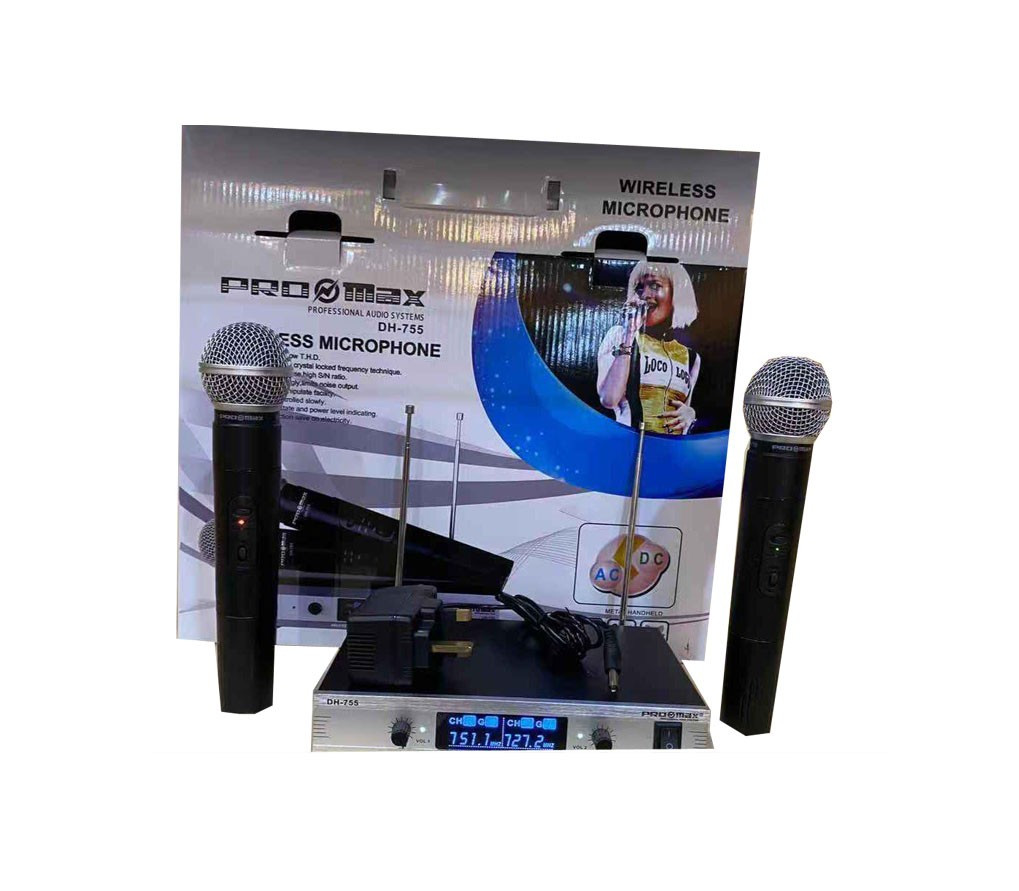 ProMax Professional Wireless Microphone-Silver And Black