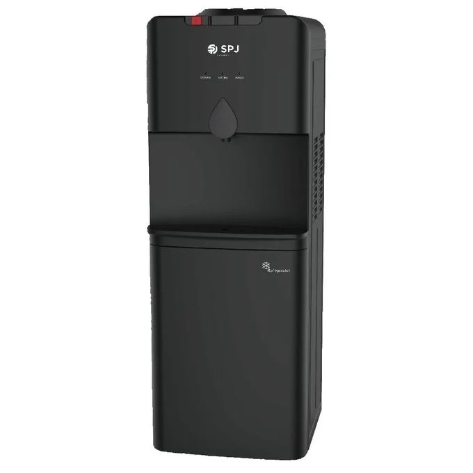 SPJ Hot & Cold 3Tap Water Dispenser With A Refrigerator – Black