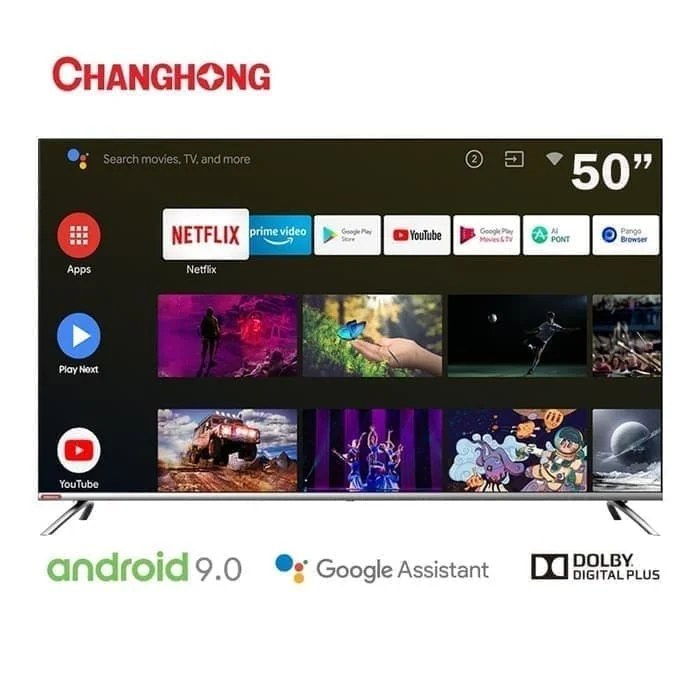 CHANGHONG 50 Inch SMART Android 9.0 LED 4K UHD TV – Black