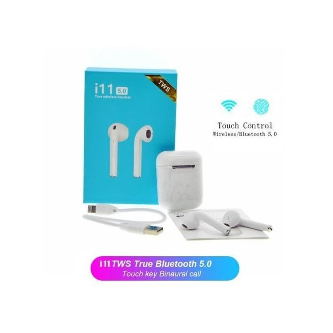 i11 Tws Earbuds Touch Control Wireless Bluetooth Headphones i11 Earbuds - White